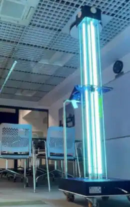 UV-C sterilization tower for room disinfection